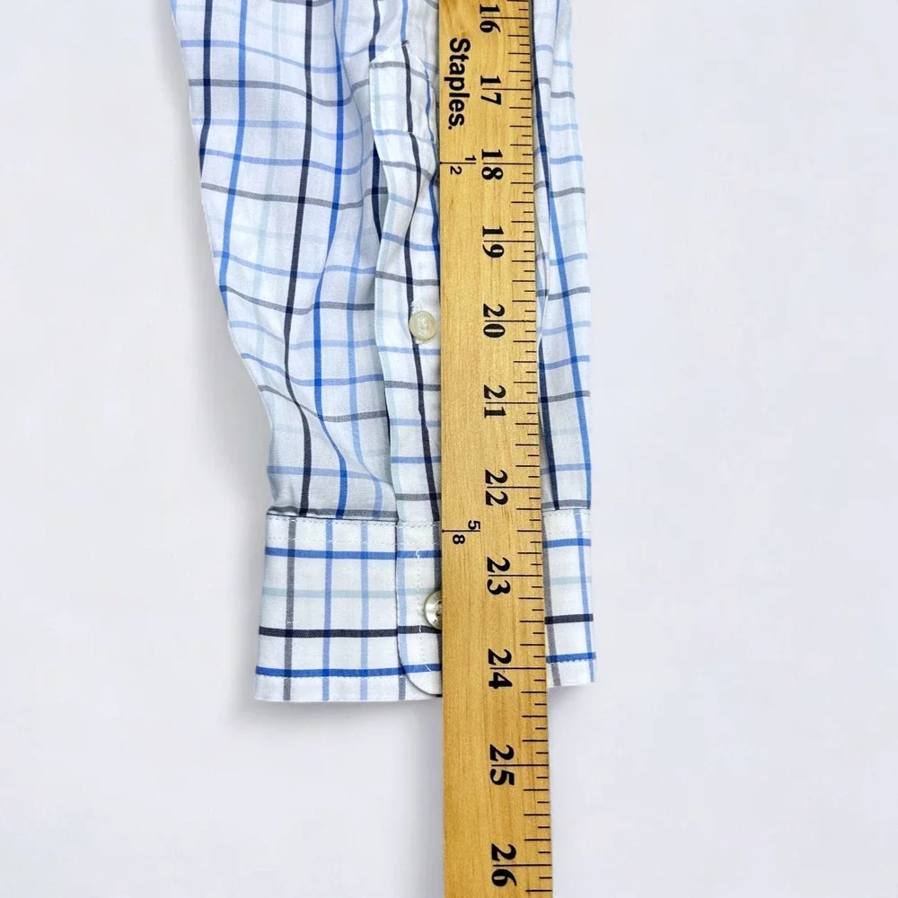 Vineyard Vines‎ Whale Shirt Men's XL (Fits Medium) Blue White Grid Button Down
